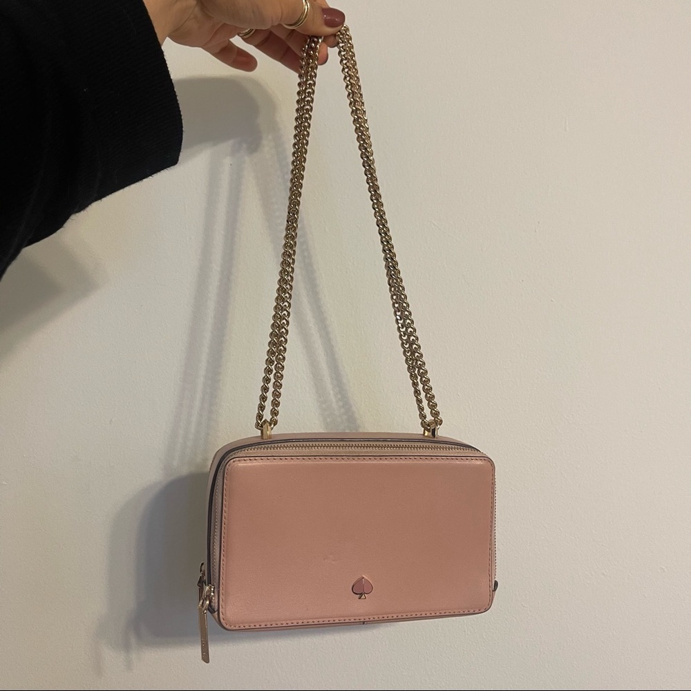 Kate Spade Light Pink Crossbody Connie Double Zip